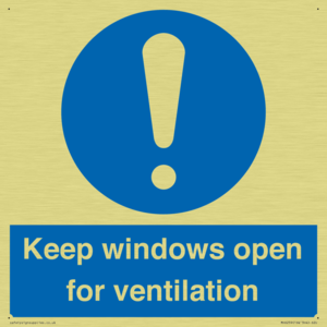 Keep windows open for ventilation